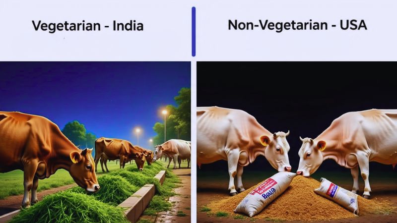 भारत-अमेरिका के बीच डेयरी विवाद: क्या है नॉनवेज दूध का सच? 1 नॉनवेज दूध पर महायुद्ध! मोदी बनाम ट्रंप, कौन झुकेगा? 2025